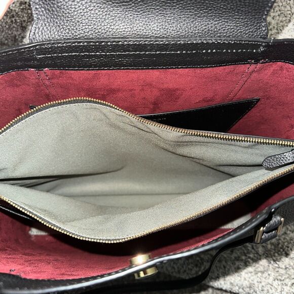 NEW Cole Haan Everyday Grand Series Black Leather Tote Bag Top Zip, Retails $310 - Picture 10 of 16